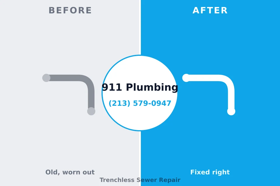 Before and after: plumbing repair Albany, MO